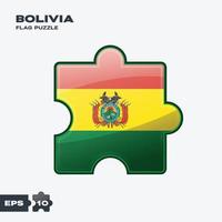 rompecabezas de la bandera de bolivia vector