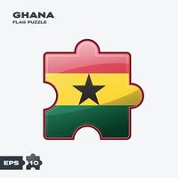 Ghana Flag Puzzle vector
