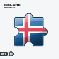 rompecabezas de la bandera de islandia vector