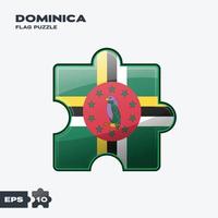 Dominica Flag Puzzle vector