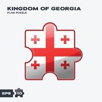 Kingdom of Georgia Flag Puzzle vector