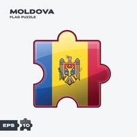 Moldova Flag Puzzle vector