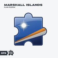 rompecabezas de la bandera de las islas marshall vector