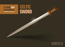 espadas del mundo celta vector