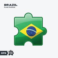 Brazil Flag Puzzle vector