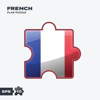 French Flag Puzzle vector