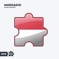 Monaco Flag Puzzle vector