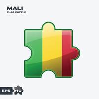 rompecabezas de la bandera de Malí vector