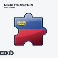 Liechtenstein Flag Puzzle vector