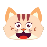 cat happy face cartoon cute png