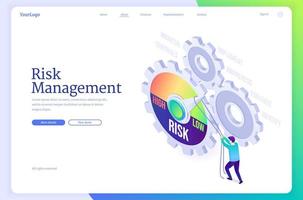Vector banner of risk management in business
