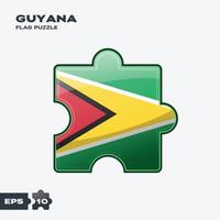 Guyana Flag Puzzle vector