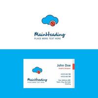 Flat Cloud not working Logo and Visiting Card Template Busienss Concept Logo Design vector