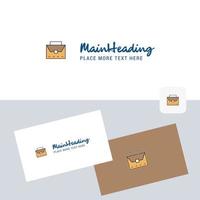 Breifcase vector logotype with business card template Elegant corporate identity Vector