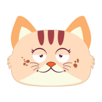 cat sleepy face cartoon cute png