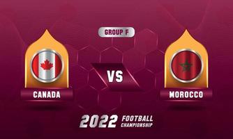 qatar copa del mundo de fútbol 2022 canadá vs marruecos partido vector