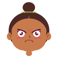 girl angry face cartoon cute png