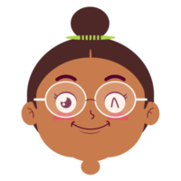 girl happy face cartoon cute png