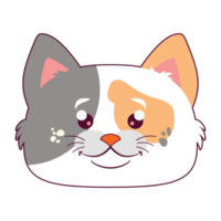 gatto Sorridi viso cartone animato carino png