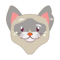 cat happy face cartoon cute png