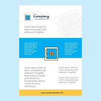 Template layout for Locker comany profile annual report presentations leaflet Brochure Vector Background