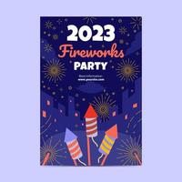 Fireworks Party Poster vector