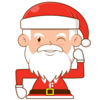 Santa Claus contento viso cartone animato carino png