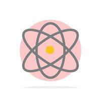 Atom Education Physics Science Abstract Circle Background Flat color Icon vector