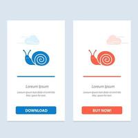 Bug Easter Snail Spring  Blue and Red Download and Buy Now web Widget Card Template vector