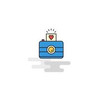 Flat Camera Icon Vector