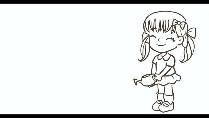 dibujo videoclip estudiante, niña, regando las plantas colorido dibujos  animados garabato kawaii anime página para colorear linda ilustración  imágenes prediseñadas personaje chibi manga cómics dibujo boceto arte  lineal 14320698 Vídeo de stock