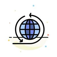 Global Business Business Network Global Abstract Flat Color Icon Template vector