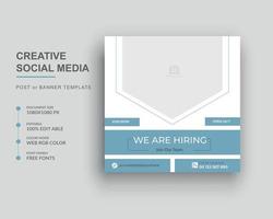 Digital marketing agency social media post and Square web banner template vector