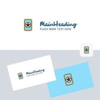 Card game vector logotype with business card template Elegant corporate identity Vector