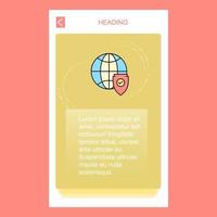 Protected internet mobile vertical banner design design Vector