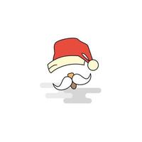 Flat Santa clause Icon Vector