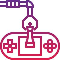 game console ai artificial intelligence - gradient icon vector