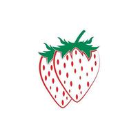logotipo de icono de fruta de fresa, diseño vectorial vector
