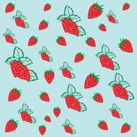 Strawberry fruit icon logo, vector design