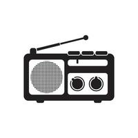 Ilustración de icono de vector de plantilla de logotipo de radio