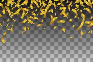 gold confetti background. celebration event background vector