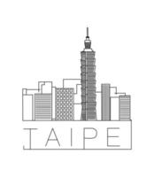 ilustración vectorial de taipei vector