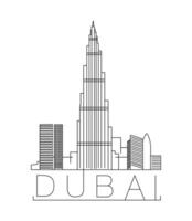 ilustración vectorial de dubai vector