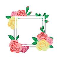 Vector illustration of Floral frame