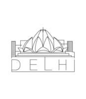 ilustración vectorial de delhi vector