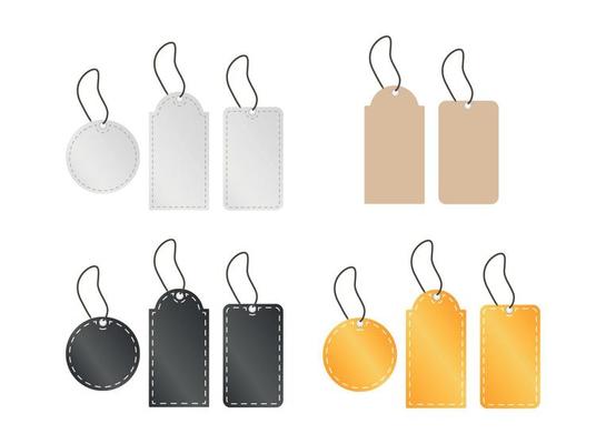 Set Cute merry christmas greeting tags