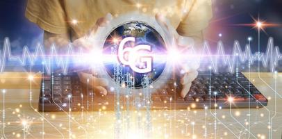 6G network concept, high speed mobile internet New age network, business concept, modern technology internet and network photo