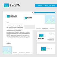 Image Business Letterhead Envelope and visiting Card Design vector template