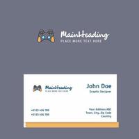 Game controller logo Design with business card template Elegant corporate identity Vector