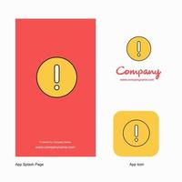 Error Company Logo App Icon and Splash Page Design Creative Business App Design Elements vector